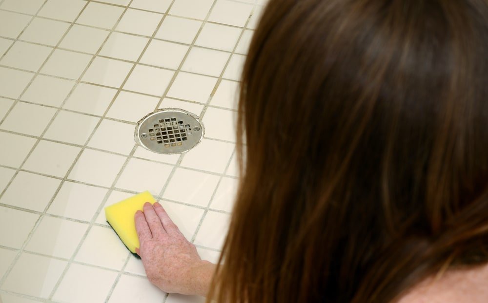moldy shower grout